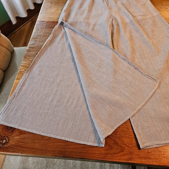 Listicle Striped Wide-Leg Pants - Navy/White - Size Small - Picture 5 of 11